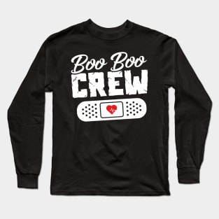 Boo Boo Crew Cute Nurse Costume Girls Funny Halloween Long Sleeve T-Shirt